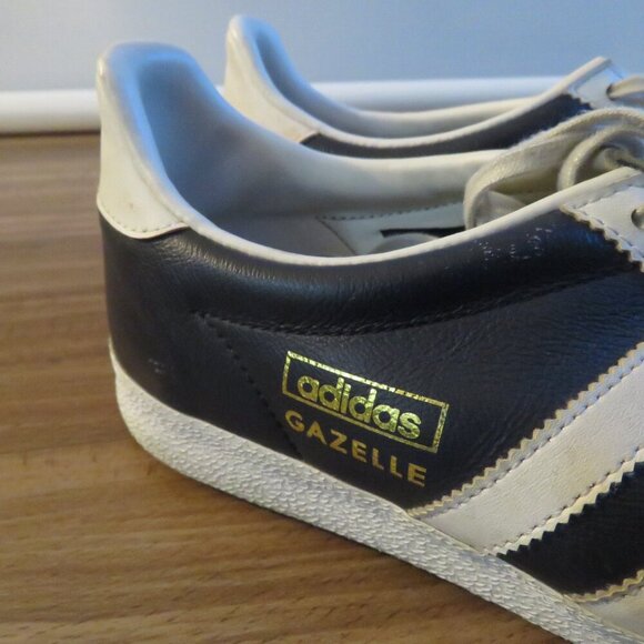 ADIDAS Gazelle OG Legend Ink & Running White Sneakers Shoes Retro Men's US 8.5 - Picture 9 of 15